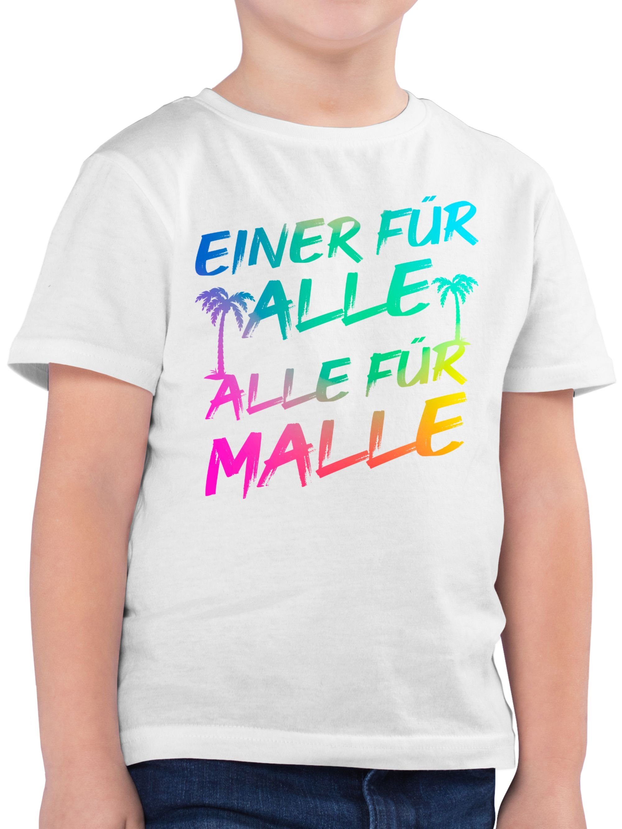 Shirtracer TShirt Malle für Alle Einer für alle Alle für Malle